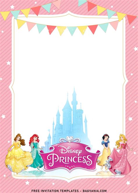 9+ Disney Princess And Castle Birthday Invitation Templates | Princess ...