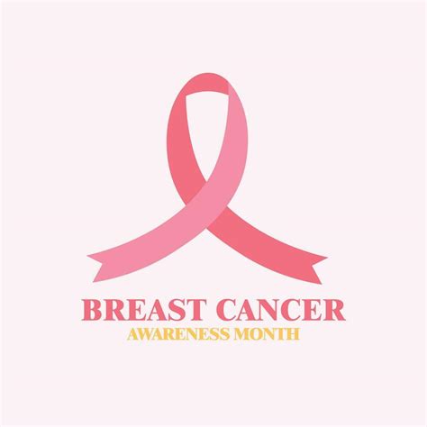 elegant breast cancer awareness month logo icon vector illustration ...