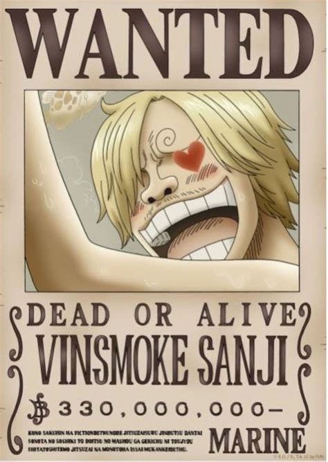 Vinsmoke Sanji New World One Piece Wanted Poster - Chile | Ubuy