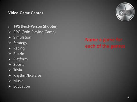 PPT - Video-Game Genres PowerPoint Presentation, free download - ID:1581323