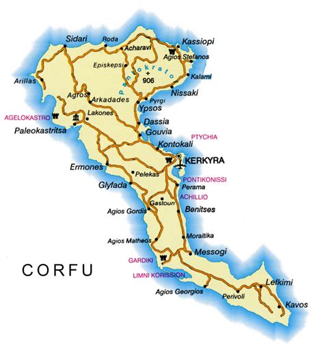 Mappa di Corfù - Messonghi.it