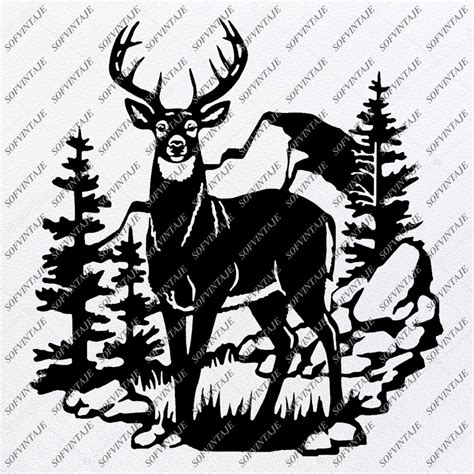 Deer Svg Files Deer Svg Original Design Deer Silhouette Clipart ...