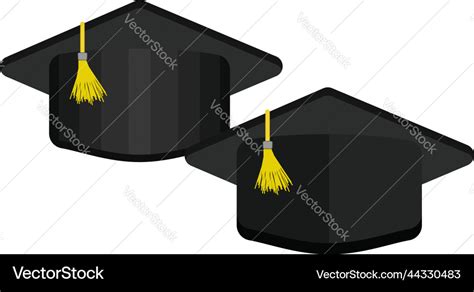 Graduation cap on a white background Royalty Free Vector