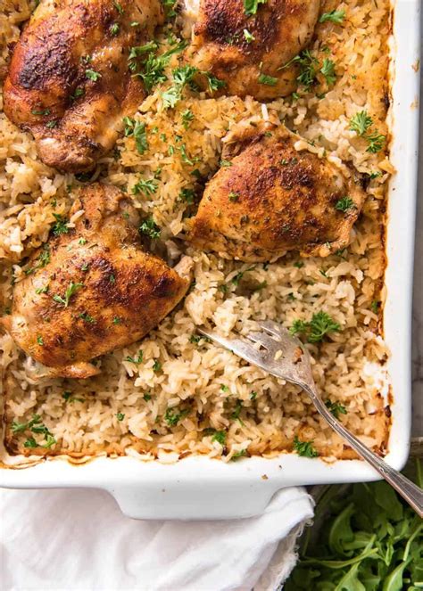 Oven Baked Chicken and Rice (No Stove!) | RecipeTin Eats