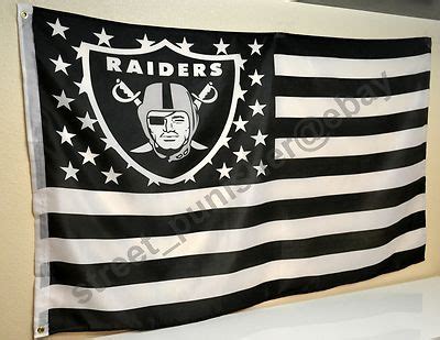 Oakland Raiders Flag. 3x5 Banner Raider Nation Stripes New & Rare. NFL ...