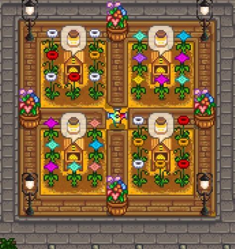 A simple beehive design : r/StardewValley