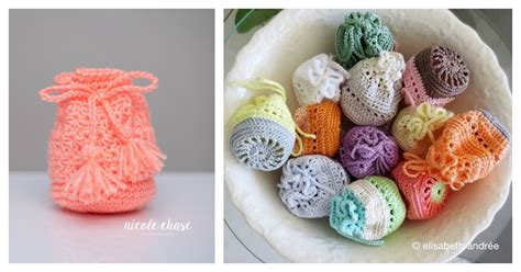 4 Little Pouch Free Crochet Pattern