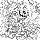 Scary Monster Coloring Pages For Adults sketch template