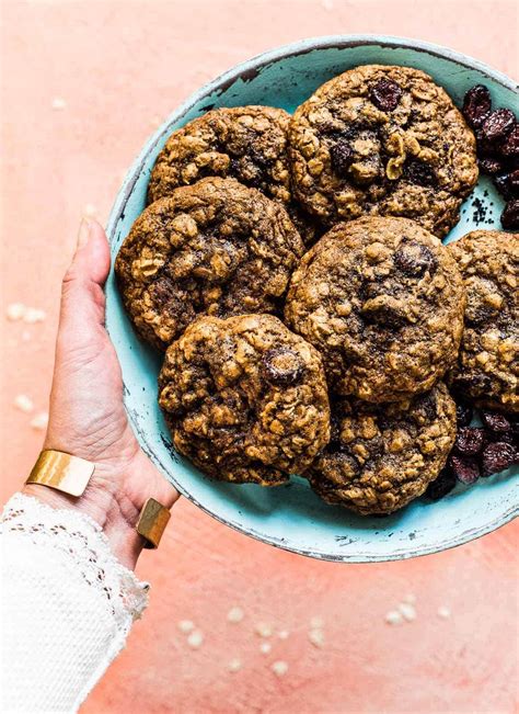 Chewy Gluten Free Oatmeal Cookies with Cranberries