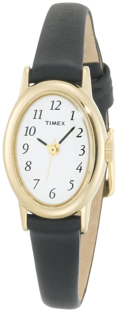 Timex Women's T21912 Cavatina Black Leather Strap Watch