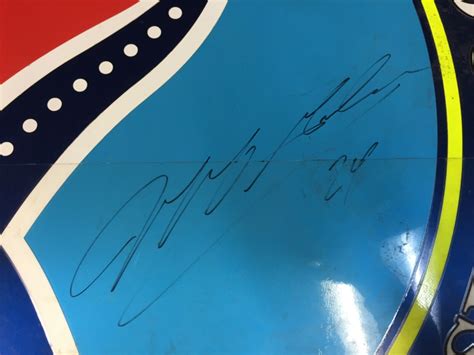 Jeff Gordon Autographed REAL Nascar Race Used Sheet Metal DoD America Supports - Race Used 360