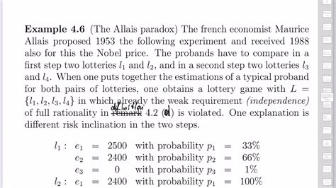 Game Theory: 4.5-4.6 - St Petersburg paradox and Allais paradox - YouTube