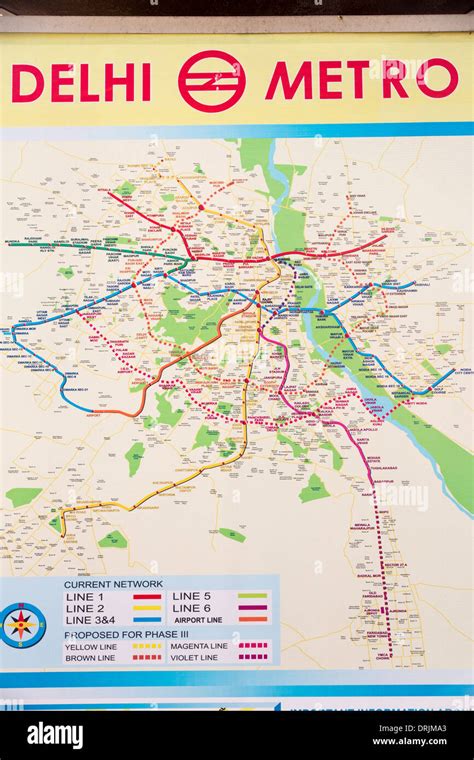 Delhi metro map hi-res stock photography and images - Alamy