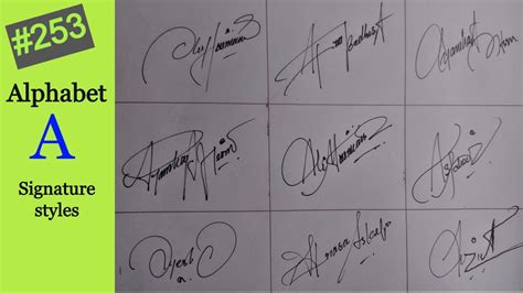 A signature style | How to make signature for alphabet A | Alphabet A signature design easy ...