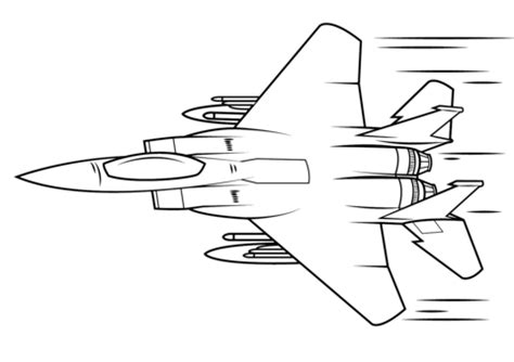 Desenho de F-15 Eagle para colorir | Desenhos para colorir e imprimir gratis