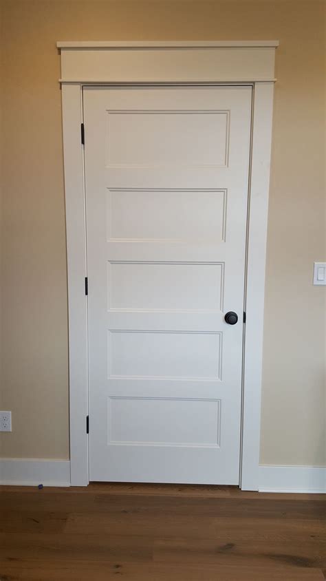 Conmore 5 panel door with Shaker Trim | Interior door trim, Interior door styles, Cabinet doors