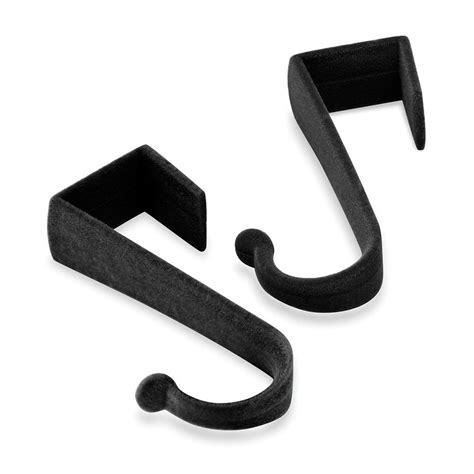 Whitmor Black Metal Over the door Hook (2-Pack)-6478-5265-BLK - The Home Depot