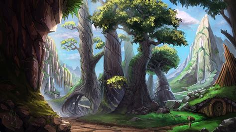 digital Art, Drawing, Painting, Landscape, Nature, Forest, Trees, DeviantArt Wallpapers HD ...