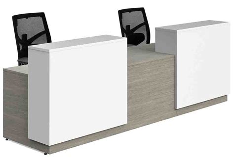 Contrasts Custom 2-Person Reception Desk w/Drawers - 10'W Desk