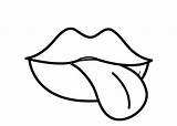 Tongue Taste Coloring Page sketch template