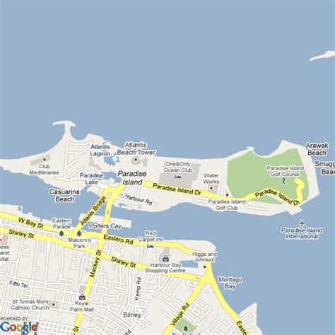 Paradise island map off of the Bahama Island mass/ | BEACHES:Carabbien,Cali,East Coast ...