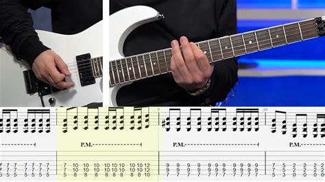 How to Play " Rammstein - Du Hast " Guitar Rhythm w/Guitar Tabs - YouTube