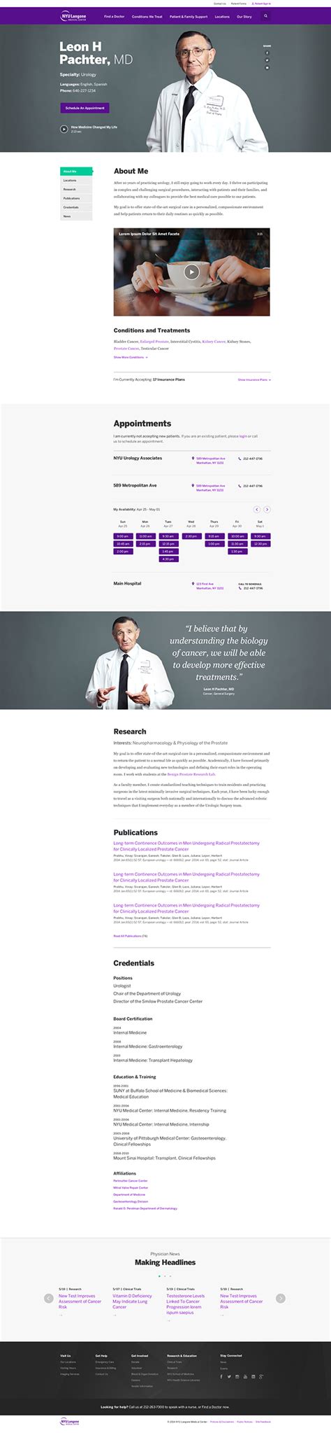 NYU Langone Medical Center on Behance