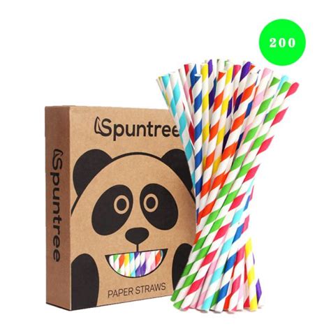 200 Pack Multi-Color Biodegradable Paper Straws - Homestraw