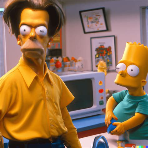 the Simpsons, 1990s live action adaptation, movie stills : r/dalle2