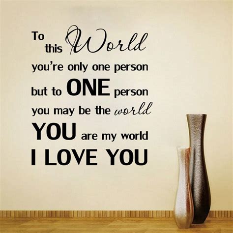 [28% OFF] You Are My World I Love You Wall Sticker | Rosegal