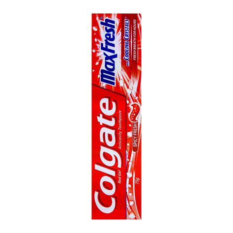 Order Colgate MaxFresh Red Gel Spicy Fresh Toothpaste 75gm Online at ...