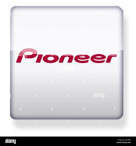 Pioneer electronics logo as an app icon. Clipping path included Stock ...