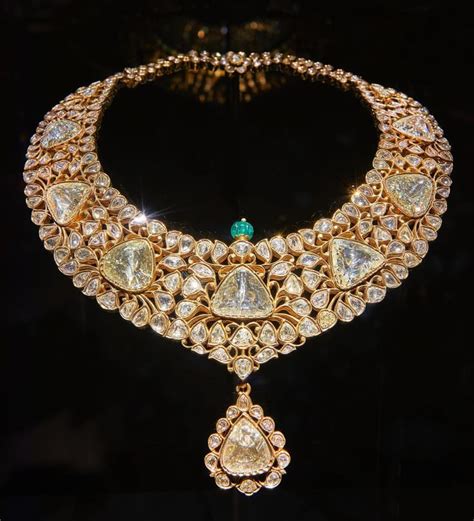 The Nizam of Hyderabad #necklace India, 1850–75 #Gold, #diamonds, #emerald & enamel “a tour de ...