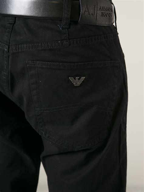 Lyst - Armani Jeans Slim Fit Jeans in Black for Men