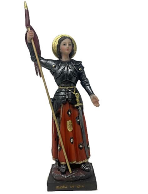 Juana De Arco Joan of Arc With Flag 12 Inch Finely Finished Resin ...