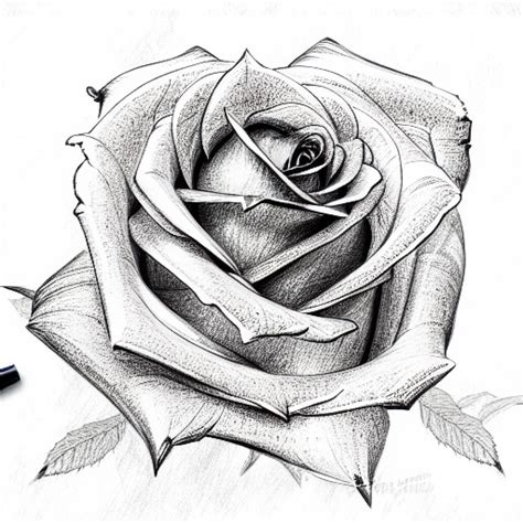 Sketches Of Roses Tattoos