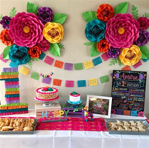 Fiesta Party Decorations - Paper Flowers - First Birthday I just wanted ...