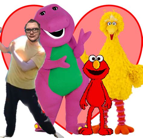 Tyler, Barney, Elmo and Big Bird by Trevorhines on DeviantArt