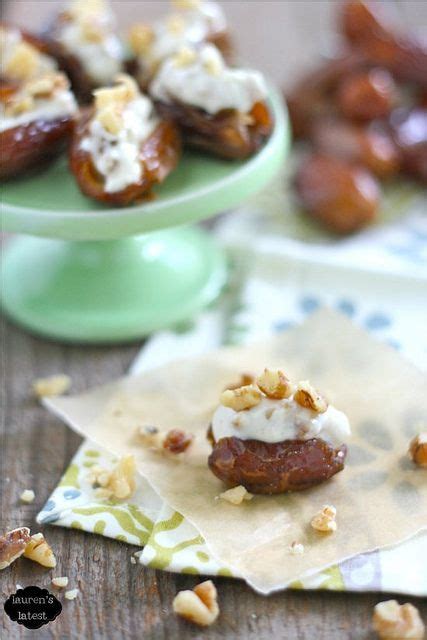 Moroccan dates stuffed with cinnamon-honey cream cheese and walnuts {Lauren's Latest} Real Food ...