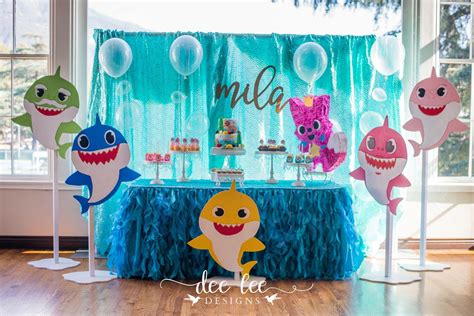 Baby Shark Party | Shark theme birthday, Shark party decorations, Shark themed birthday party