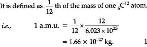 What is atomic mass unit (a.m.u.)? - CBSE Class 11 Physics - Learn CBSE Forum