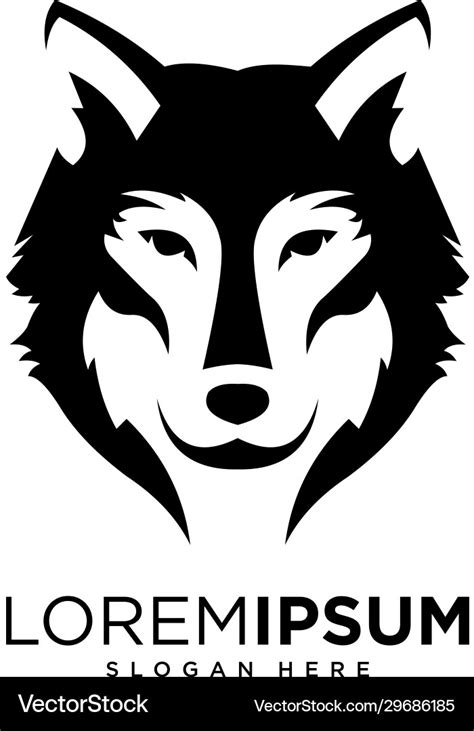 Wolf symbol logo Royalty Free Vector Image - VectorStock