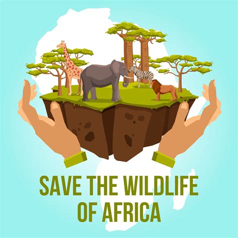 Save the wildlife of Africa concept 469826 Vector Art at Vecteezy