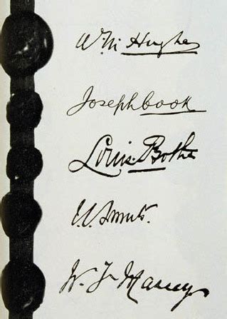 Image: Treaty of Versailles signatures - Australia, South Africa, New Zealand