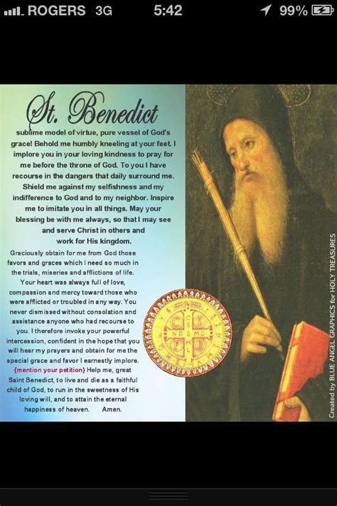 Prayer to St Benedict | St benedict prayer, Faith prayer, Spiritual prayers