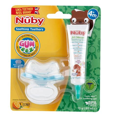 Nuby Baby / Child All Natural Teething Gel With Bpa Free Teether - Nb23015 | Teething gel, Baby ...