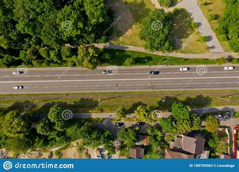 Top View of the Road in the City. Stock Image - Image of street, lane: 188709383