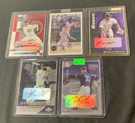 5 Autographed Baseball Rookie Cards - Metzger Property Services LLC