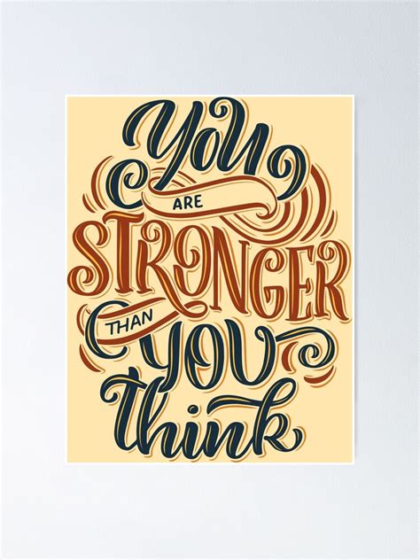 "You Are Stronger Than You Think" Poster for Sale by Desenio-PH | Redbubble