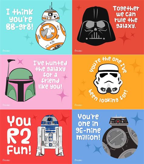 Free Star Wars Valentines for School